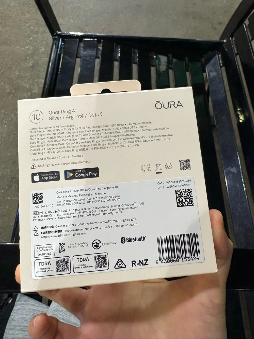 Oura Ring silver 4 size 10 new sealed